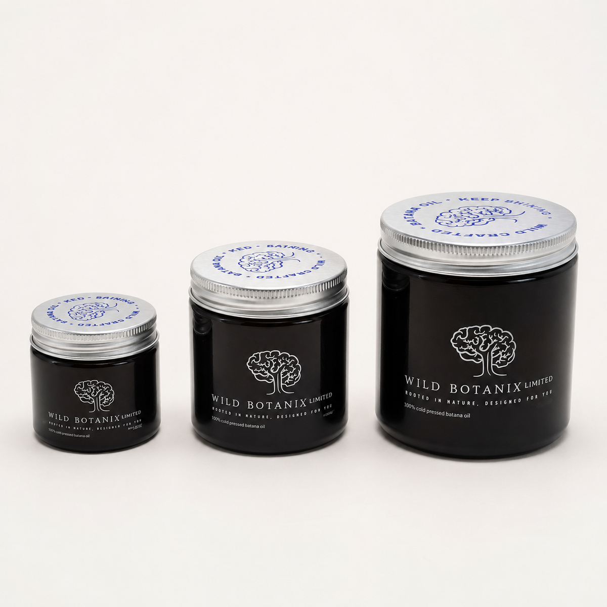 Wild Botanix Batana Oil in three sizes