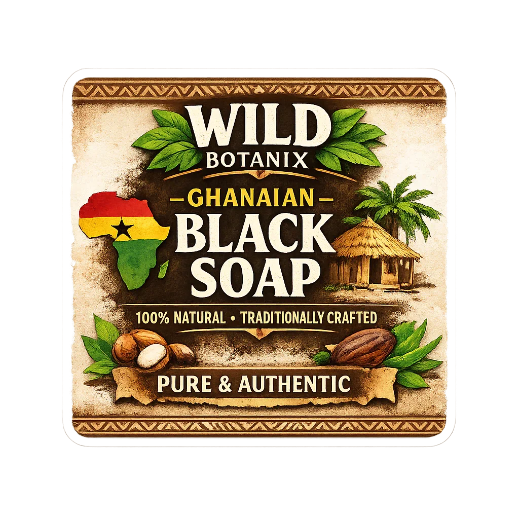 Ghanaian Black Soap Bar — 100g