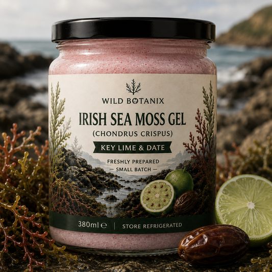 Wild Botanix Irish Sea Moss Gel Key Lime and Date 380ml front product image
