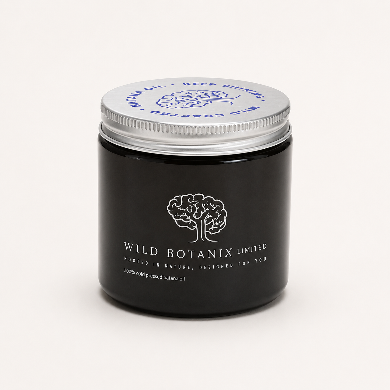 Wild Botanix Cold-Pressed Batana Oil small jar on a clean white background