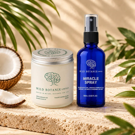 Hair Refresh Duo with coconut oil and botanical hair mist