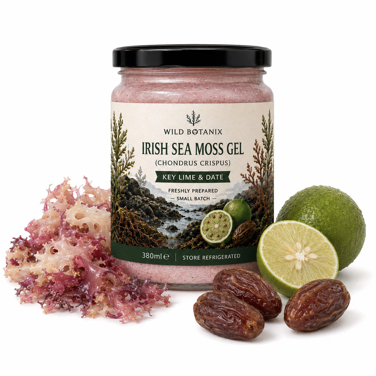 Wild Botanix Irish Sea Moss Gel – Key Lime & Date
