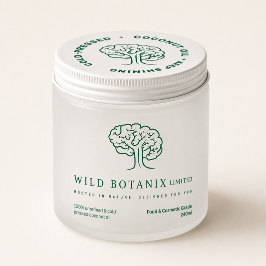 Wild Botanix Unrefined Virgin Coconut Oil – Cold-Pressed 240ml
